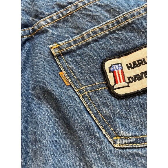 Levis Vintage 250350214 Orange Tab Harley Patch Straight Leg Y2K Womens READ - Picture 10 of 10
